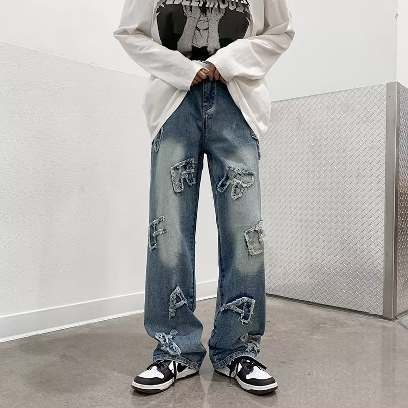 $14.11 Men's Loose Retro Casual Wide-leg Pants