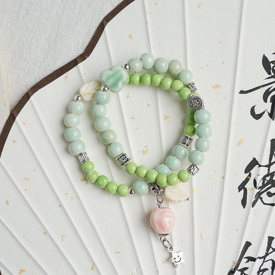 Ceramic Tibetan Style Bracelet Female Birthday Gift