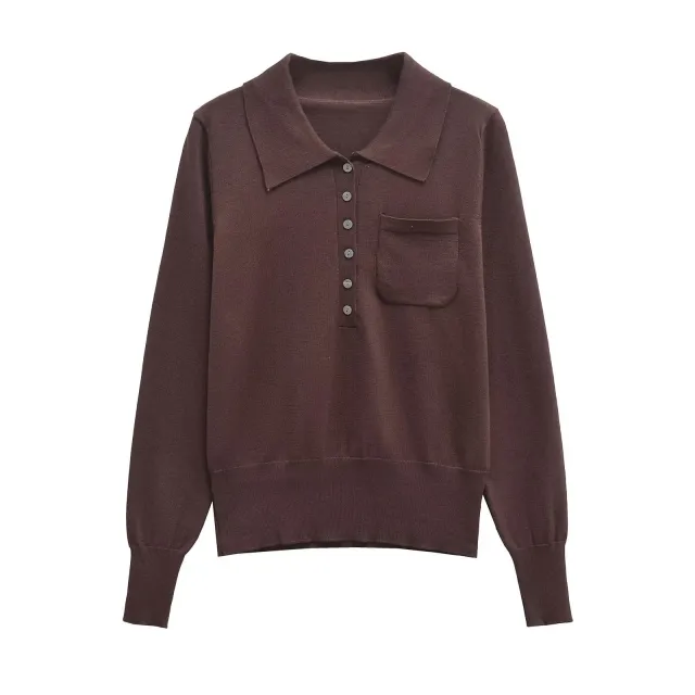 Fashion Women's Wear Wool Blending Cardigan Brown - Shop at LoveMi