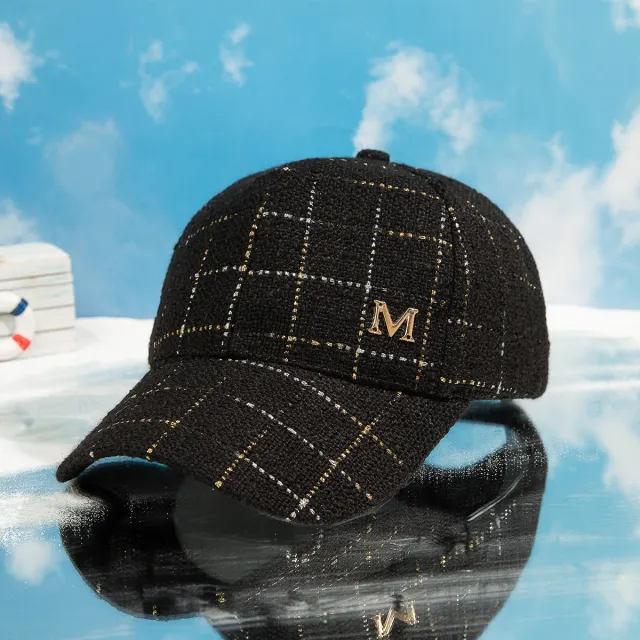 Women's Personalized Fashion Fil Lumiere line Plaid M Baseball Cap Black - Shop at LoveMi