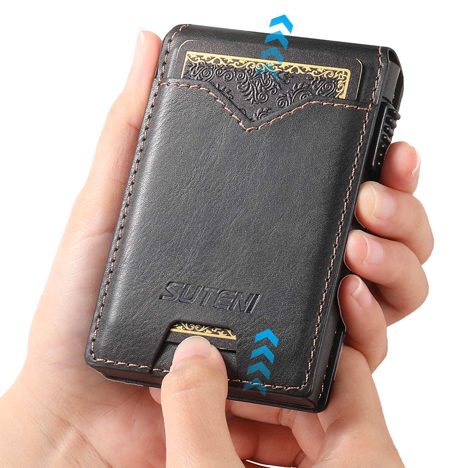Oil-wax Grain Glossy Full-wrap Leather Card Holder 30 0a5dd83f 3a08 4f40 ad99 a9bf4fd7fb77