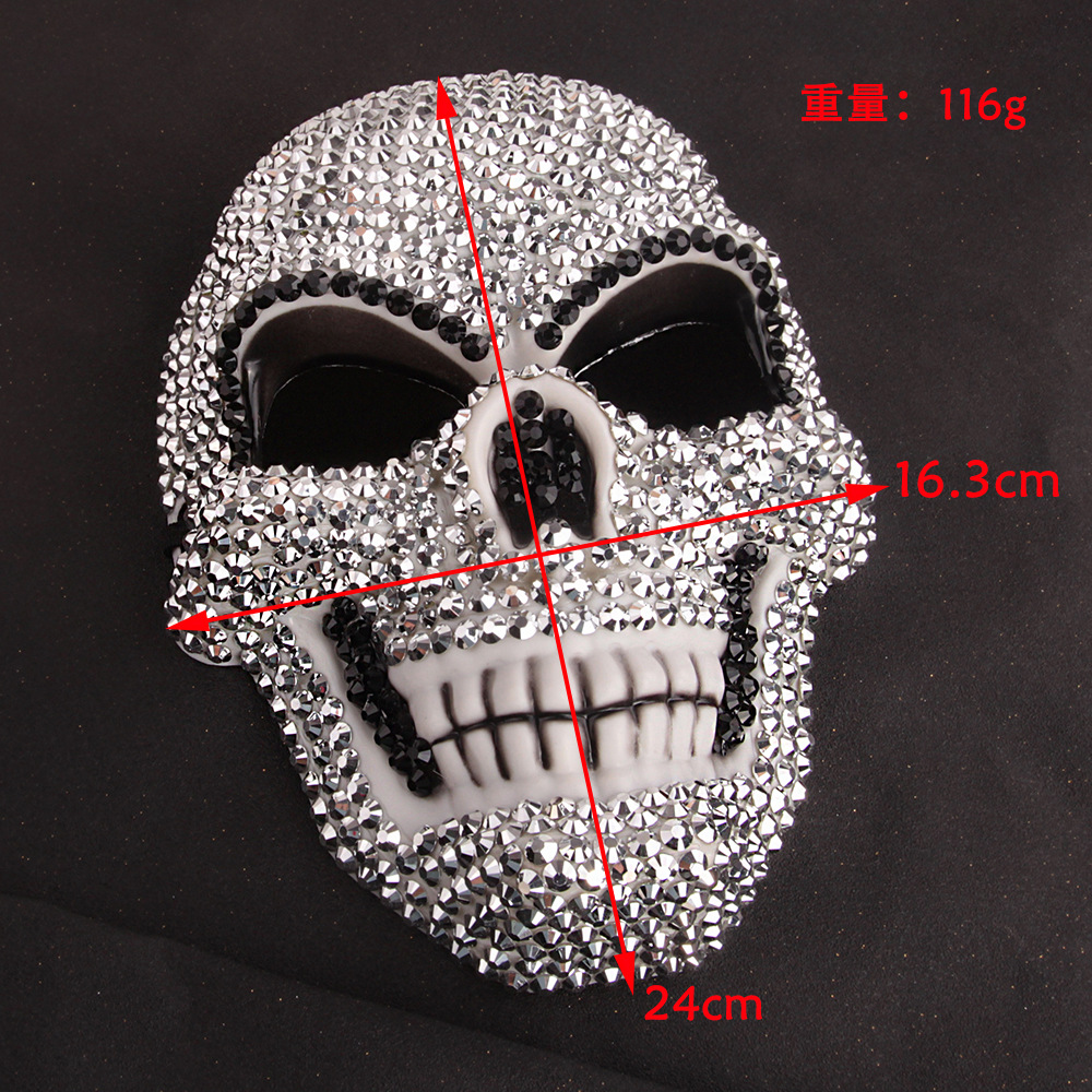 Halloween Ball Party Cat-Face Rhinestone Mask detail photo 4