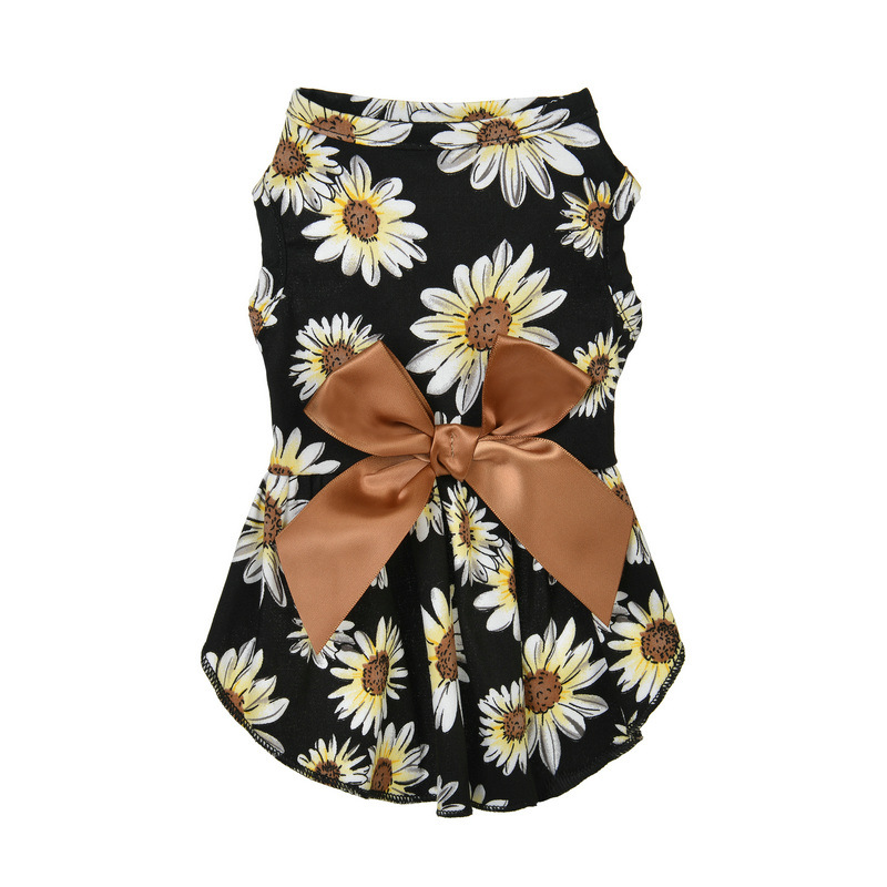 Round Neck Little Daisy Black