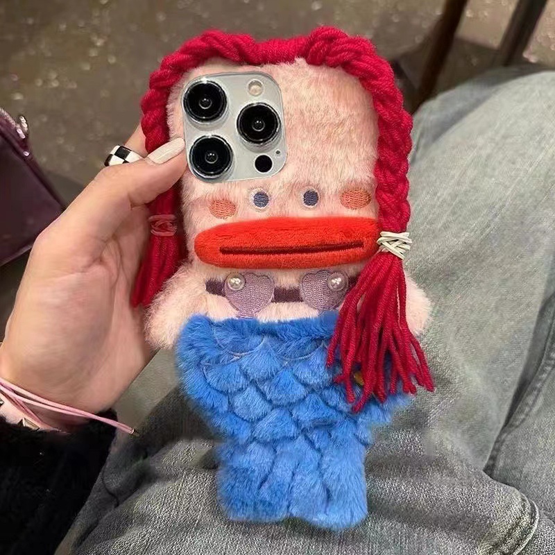 Cute Cartoon Plush Mermaid Phone Case