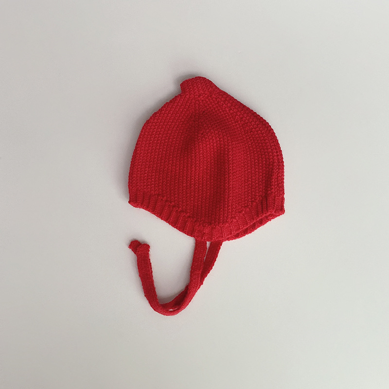 Autumn Winter Korean-style Solid-color Baby Hat With Pacifier-shaped Tip - Image 7