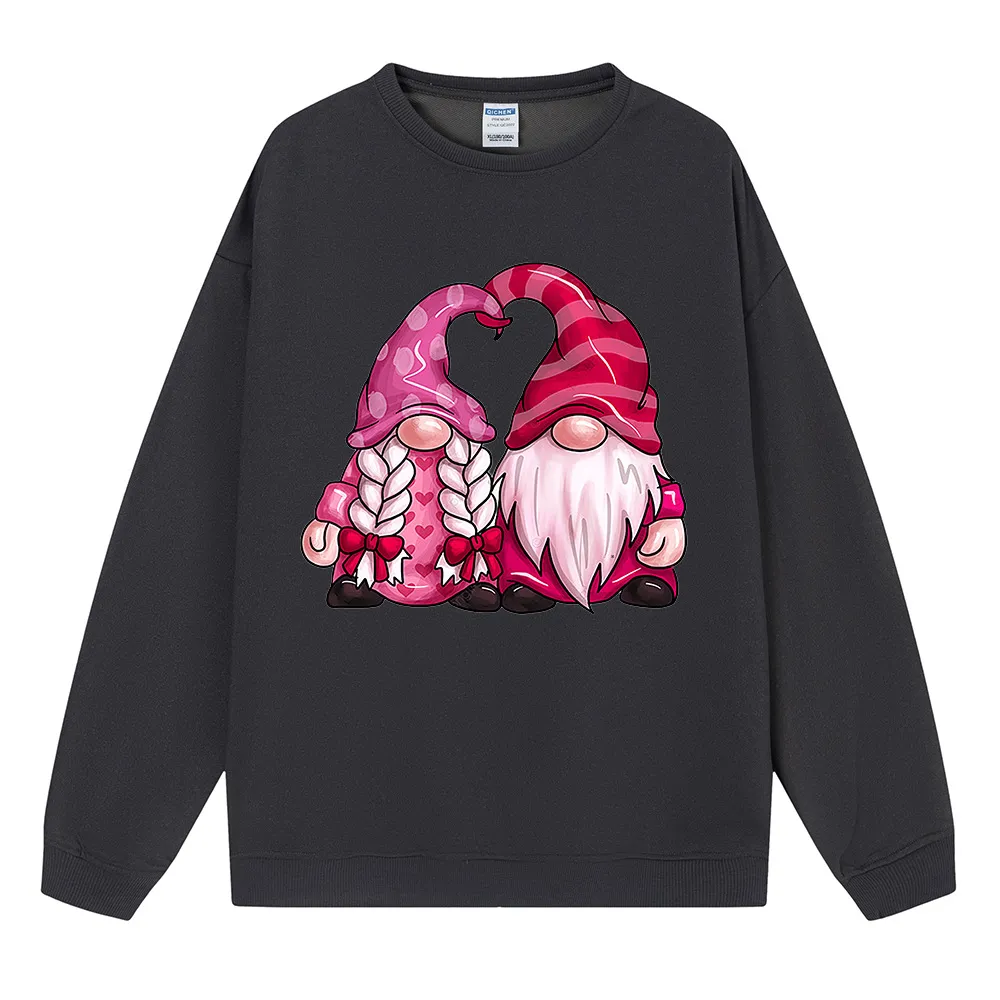 Casual Plus Size Crew Neck Pullover Sweatshirt Top - Dark Night Gray