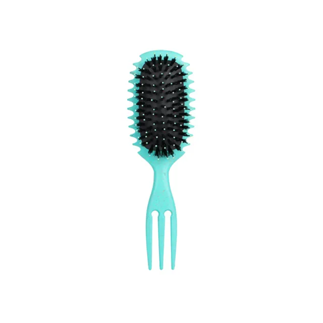 Three fork Curly Hair Massage Wave Air Cushion Comb Green - Shop at LoveMi