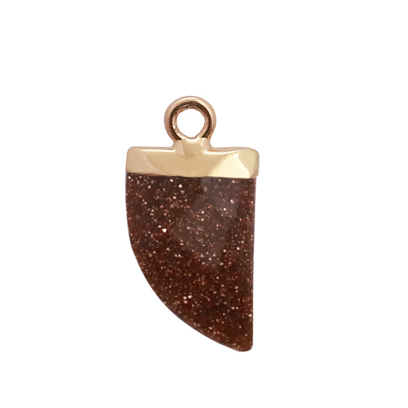 Natural Stone Jade Material Ox Horn Treasure Knife Pendant