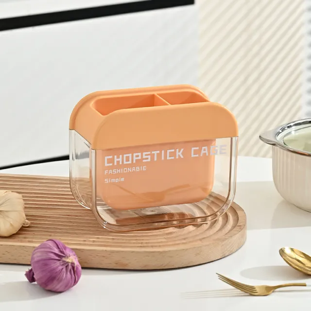 High Aesthetic Chopsticks Drain Storage Rack Orange - Shop at LoveMi