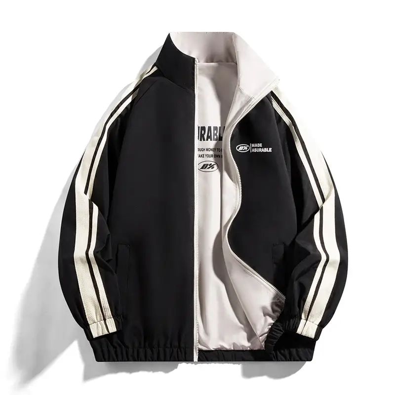Men's Casual Cardigan Stand-up Collar Jacket Double-sided Wear All-matching
