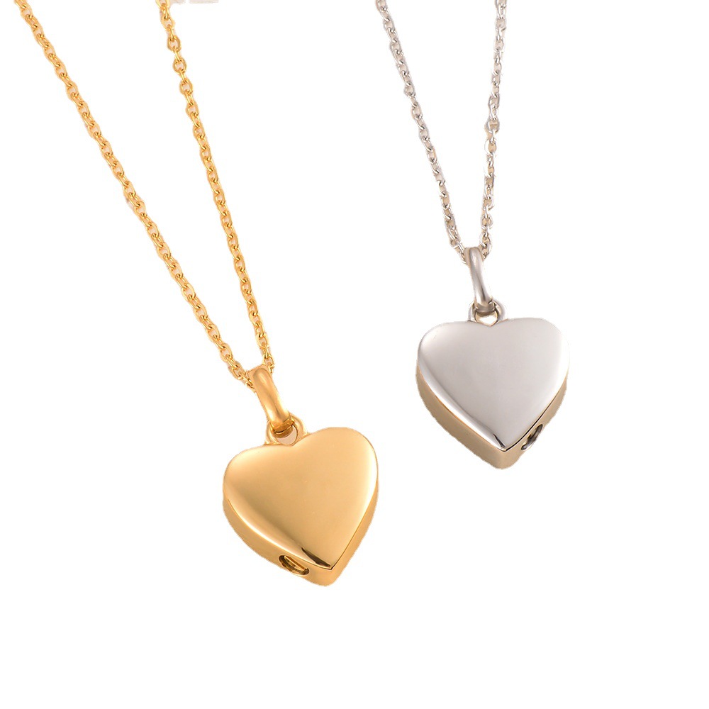 Stainless Steel Classic Heart-shaped Commemorative Pendant