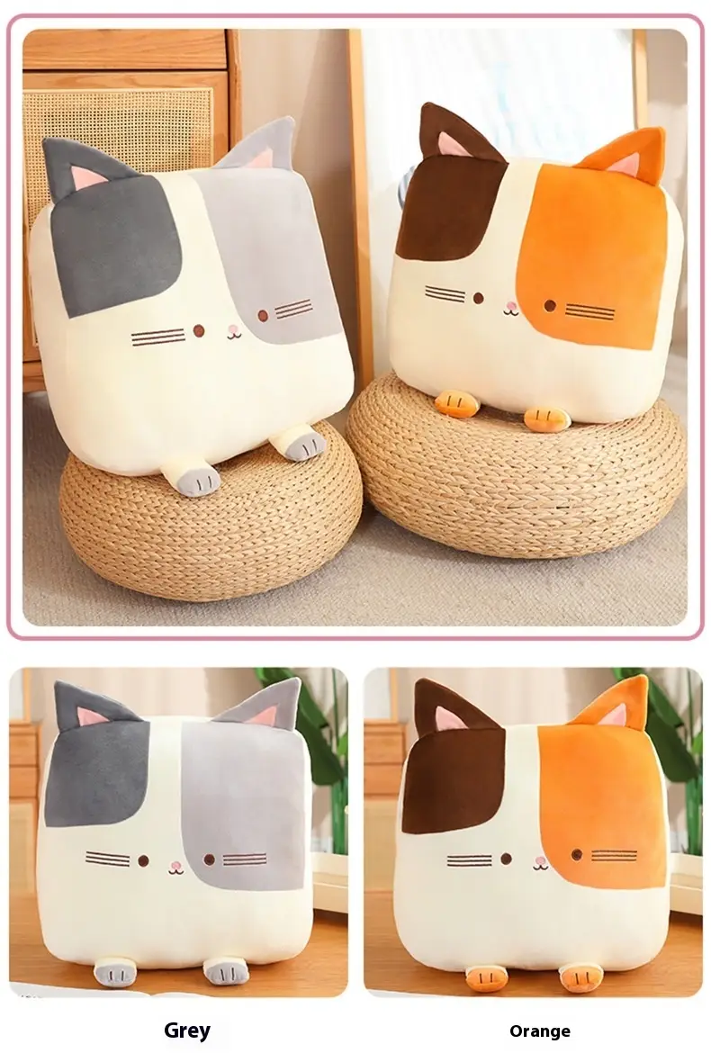 Square Cat Pillow Sleeping Plush Doll