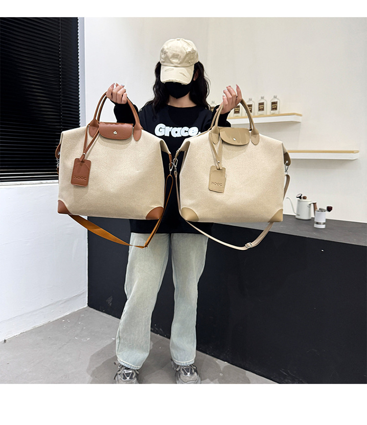 Cream Canvas Business Trip Bag