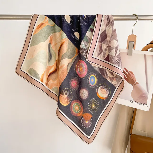 Tropical Jungle Double color Silk Wool Square Scarf Double Sided Two Color 18 - Shop at LoveMi