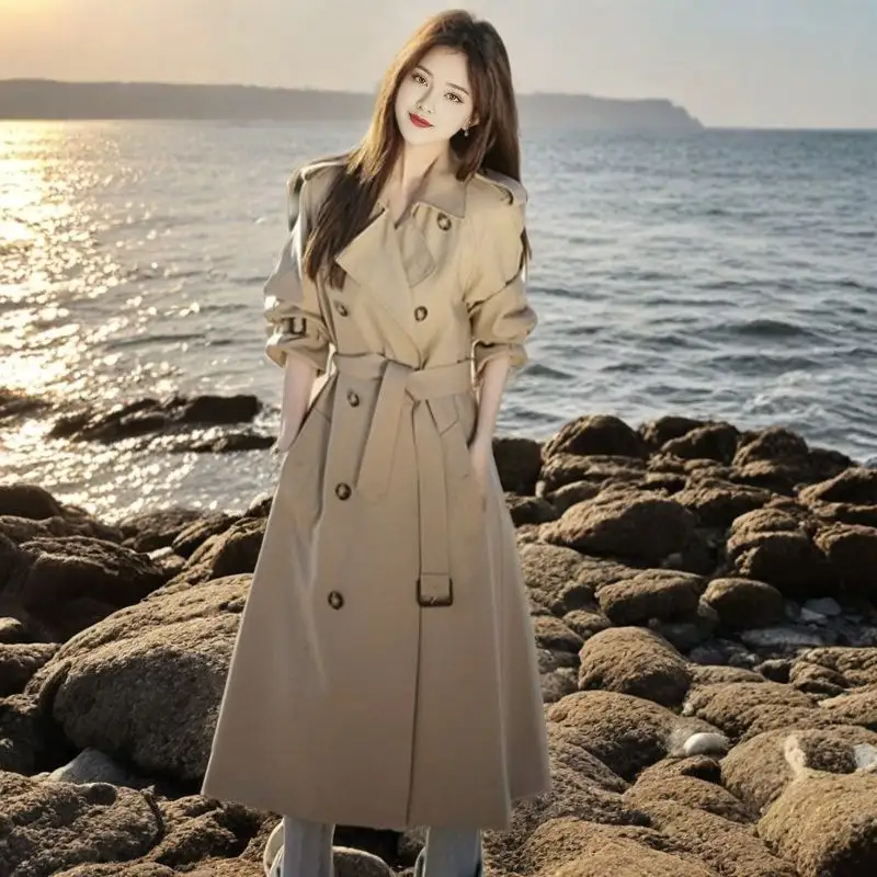 Korean-style Trench Coat For Petite Women Mid-length