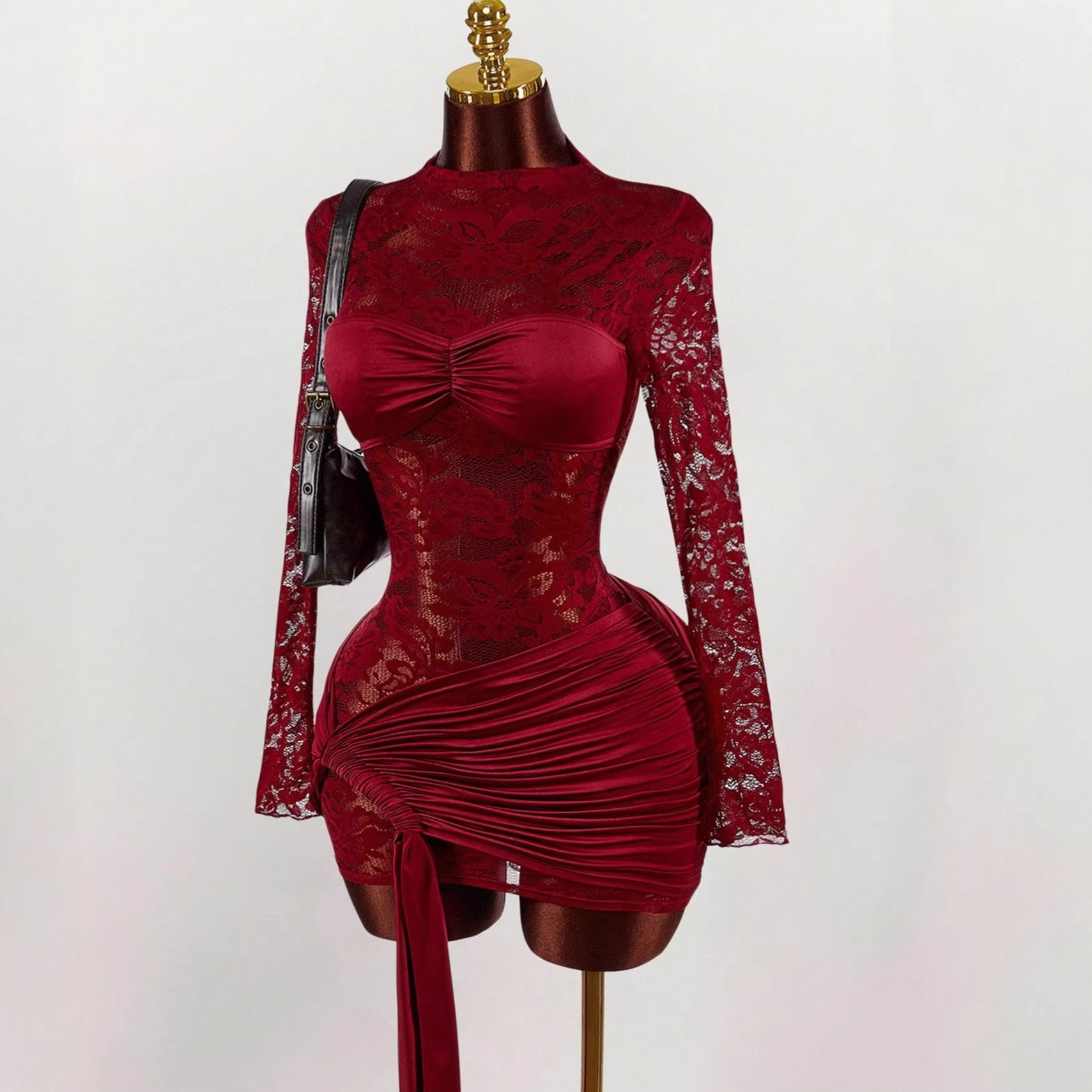 New Stylish Lace Hollow-out Sheer Dress For International Trade