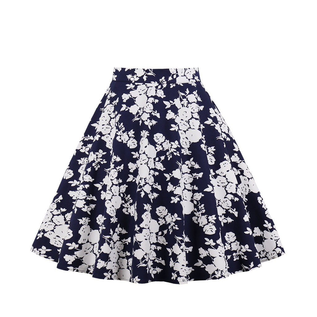 Title 6, A-line skirt featuring a rose flower and animal...