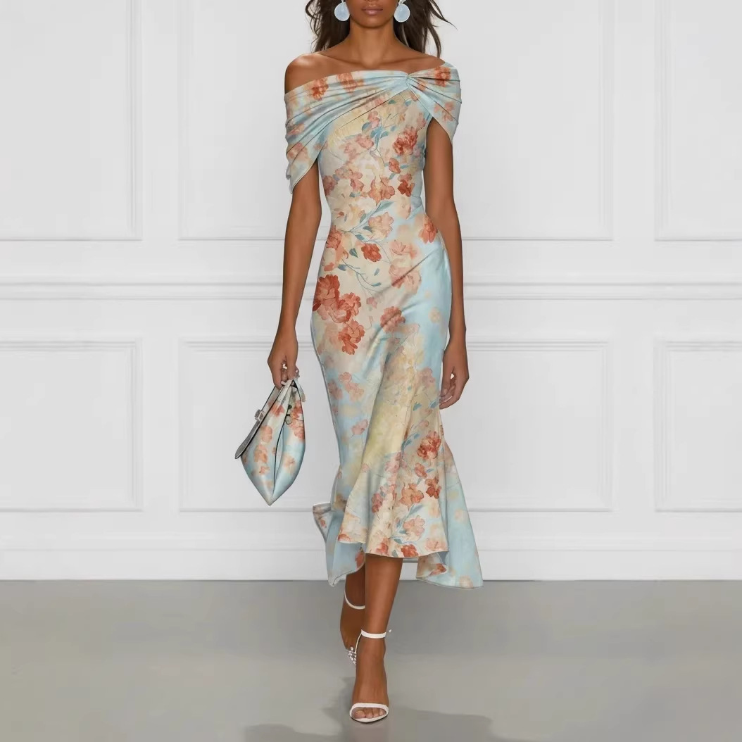 Floral Elegant Long Casual Dress For Women