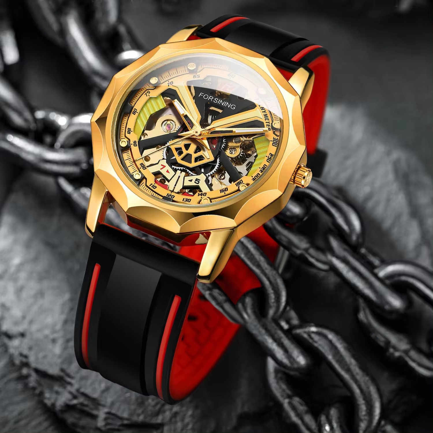 FORSINING 8284 Manual Hand Winding Mechanical Watch for Men