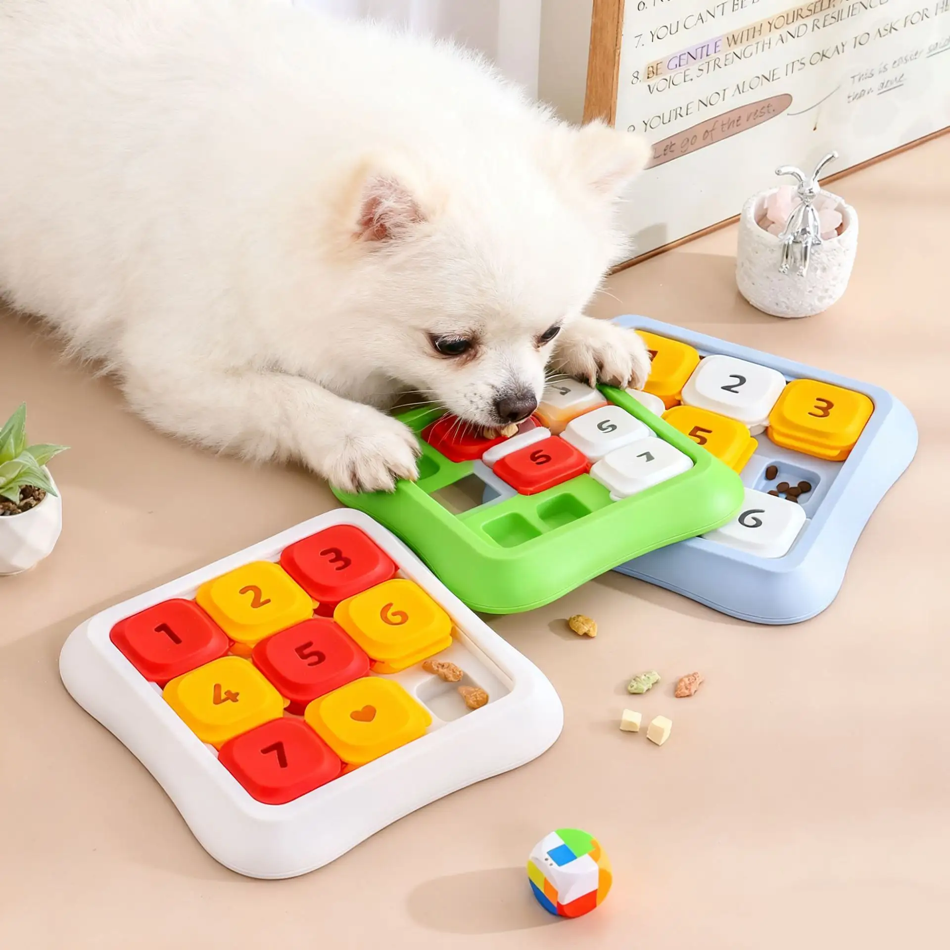 Dog Slow Feeder Bowl Companion Intelligence-Boosting Puzzle