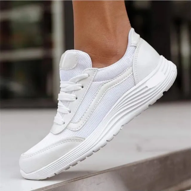 Lace up Sports Style Low top Shoes Women White - Shop at LoveMi