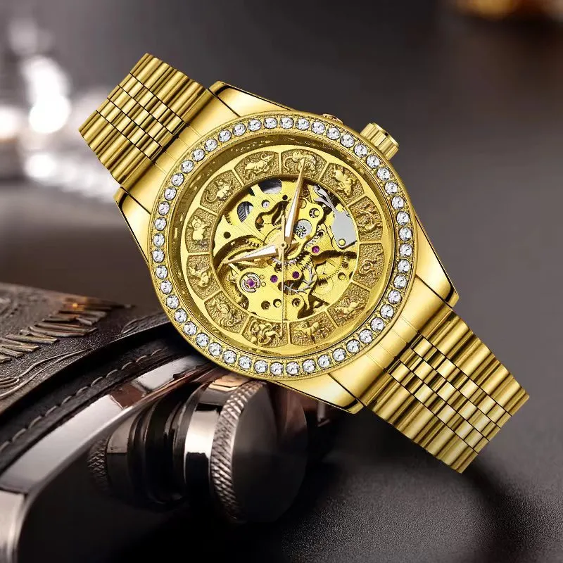 Automatic Mechanical Watch Close-up Dial