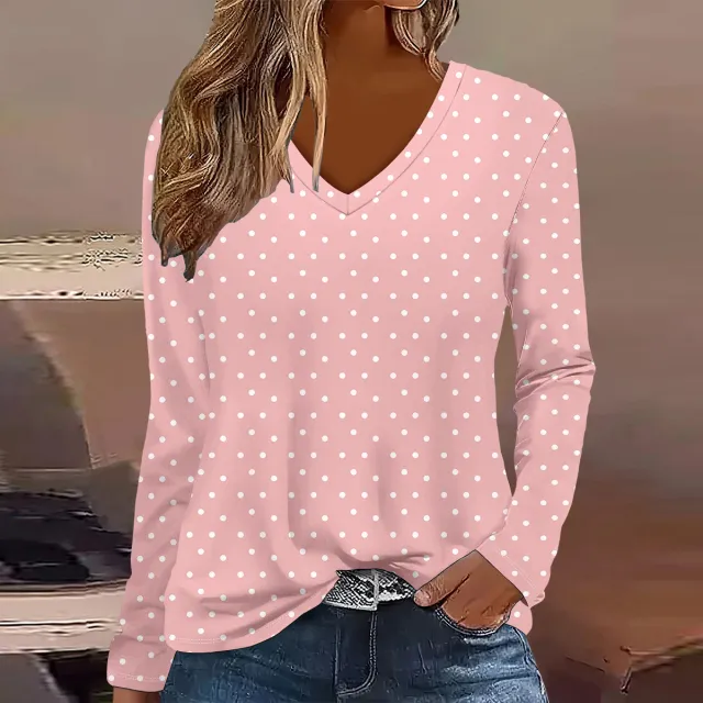 Summer Womens Casual Long Sleeve Printed Top Cx45003128564 4Xl - Shop at LoveMi