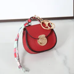Small Bag Coin Purse Pendant Multifunctional Bag Keychain - Red - View 1