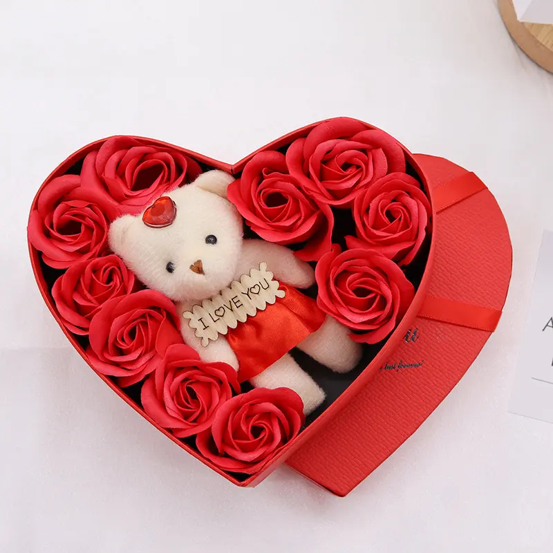 Soap Flower Heart-shaped Rose Gift Box Valentine's Day Mother's