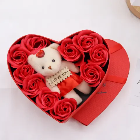 Soap Flower Heart-shaped Rose Gift Box Valentine's Day Mother's