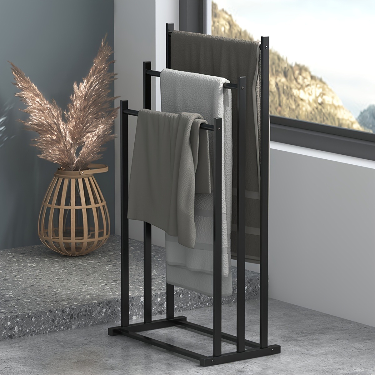 Vertical Punch-Free Metal Towel Rack