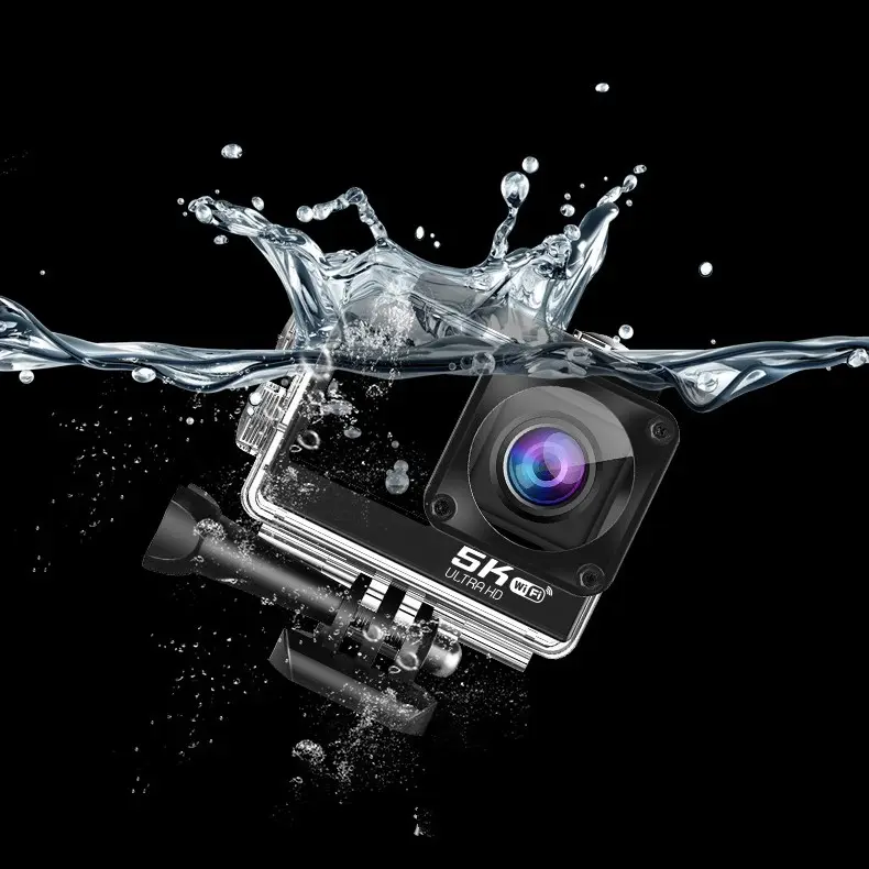 5K Sports Camera With Wireless Microphone Anti-shake