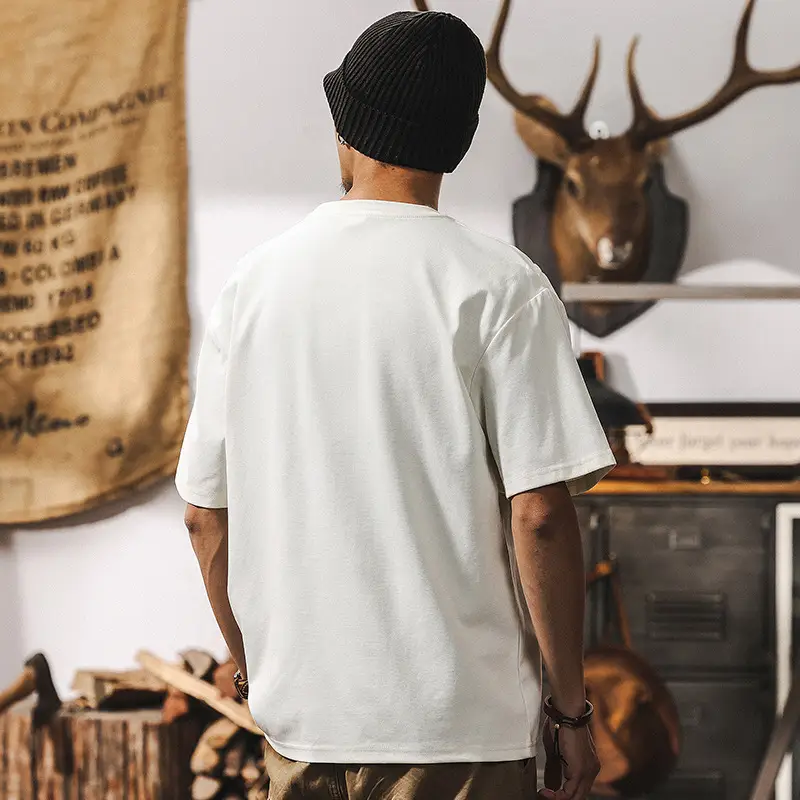 Men's Casual Loose Cotton Short Sleeved T-shirt