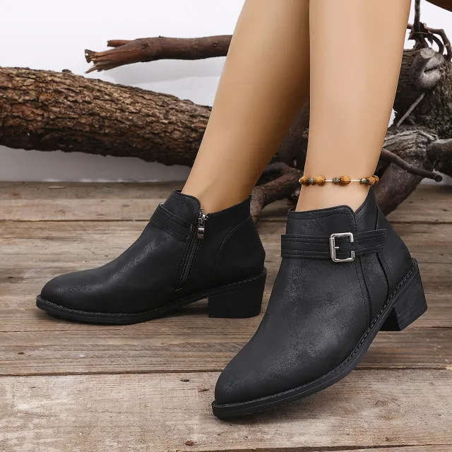 Autumn Pointed Female Boots Black - Shop at LoveMi