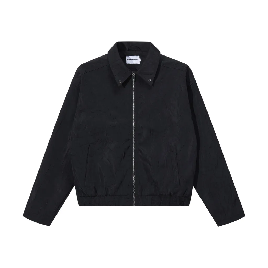 Retro Coat Men's Clothing Niche Pleated Couple - Black
