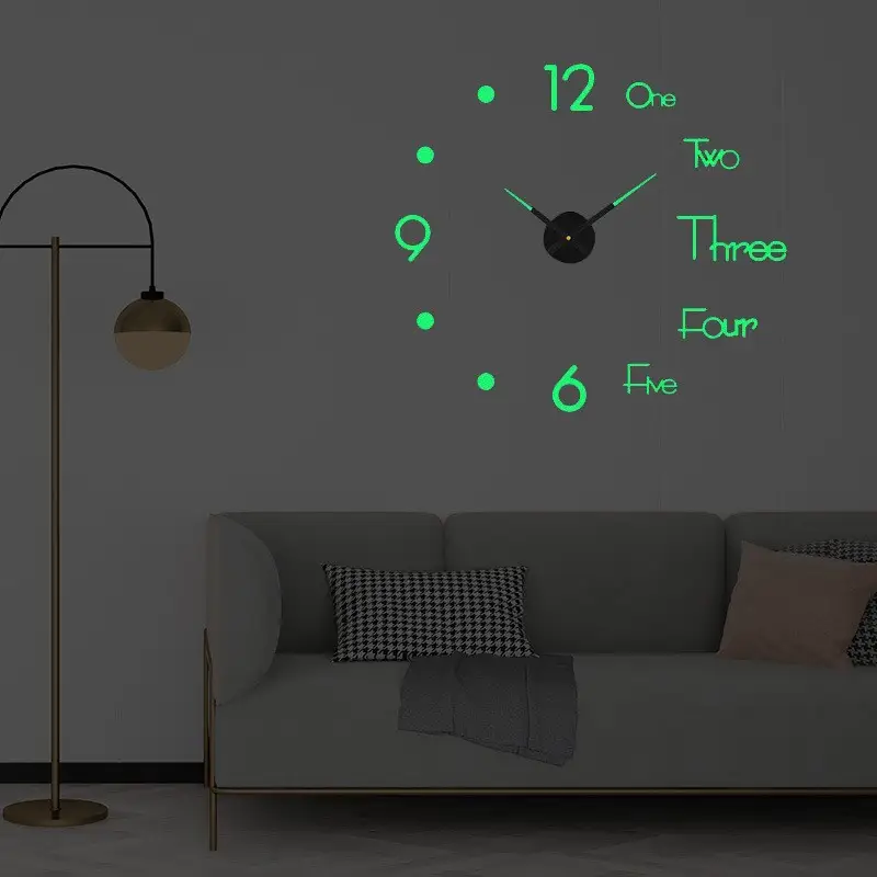 Acrylic Wall Stickers Clock Home Use