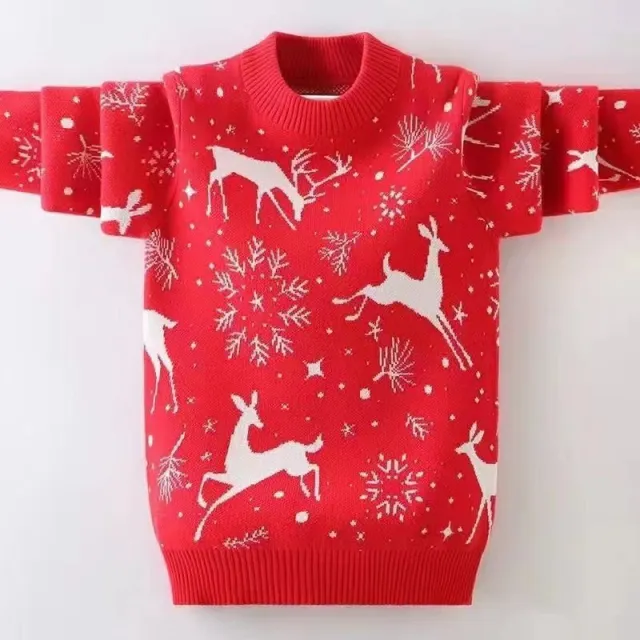 Autumn And Winter Christmas Couple Theme Sweater Women Wht - Shop at LoveMi