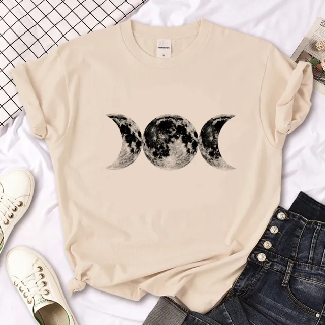 Witch Triple Moon Gothic Sun Tshirt Women Y2K Tee Female Des Style 11613 - Shop at LoveMi