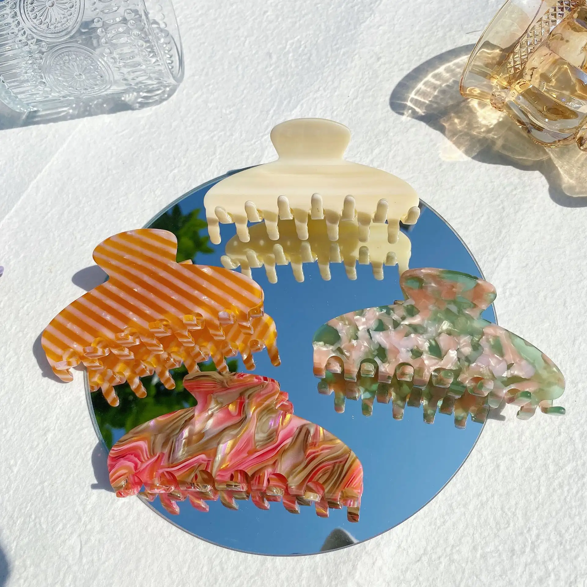 Acetate Grip Simple Advanced Sense Hair Clips