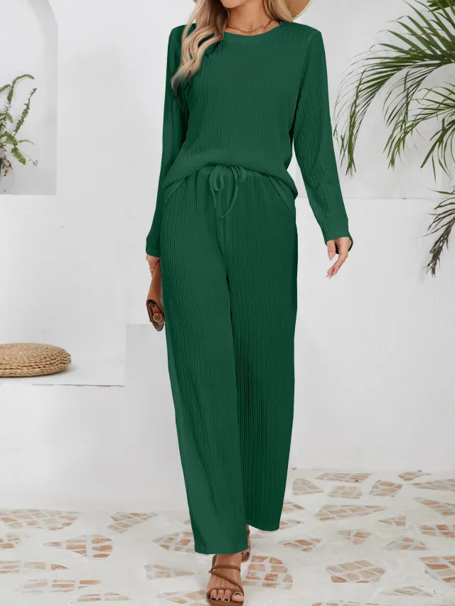 Autumn And Winter New Knitted Jacquard Long Comfort And Casual Loose Outfit Green - Shop at LoveMi