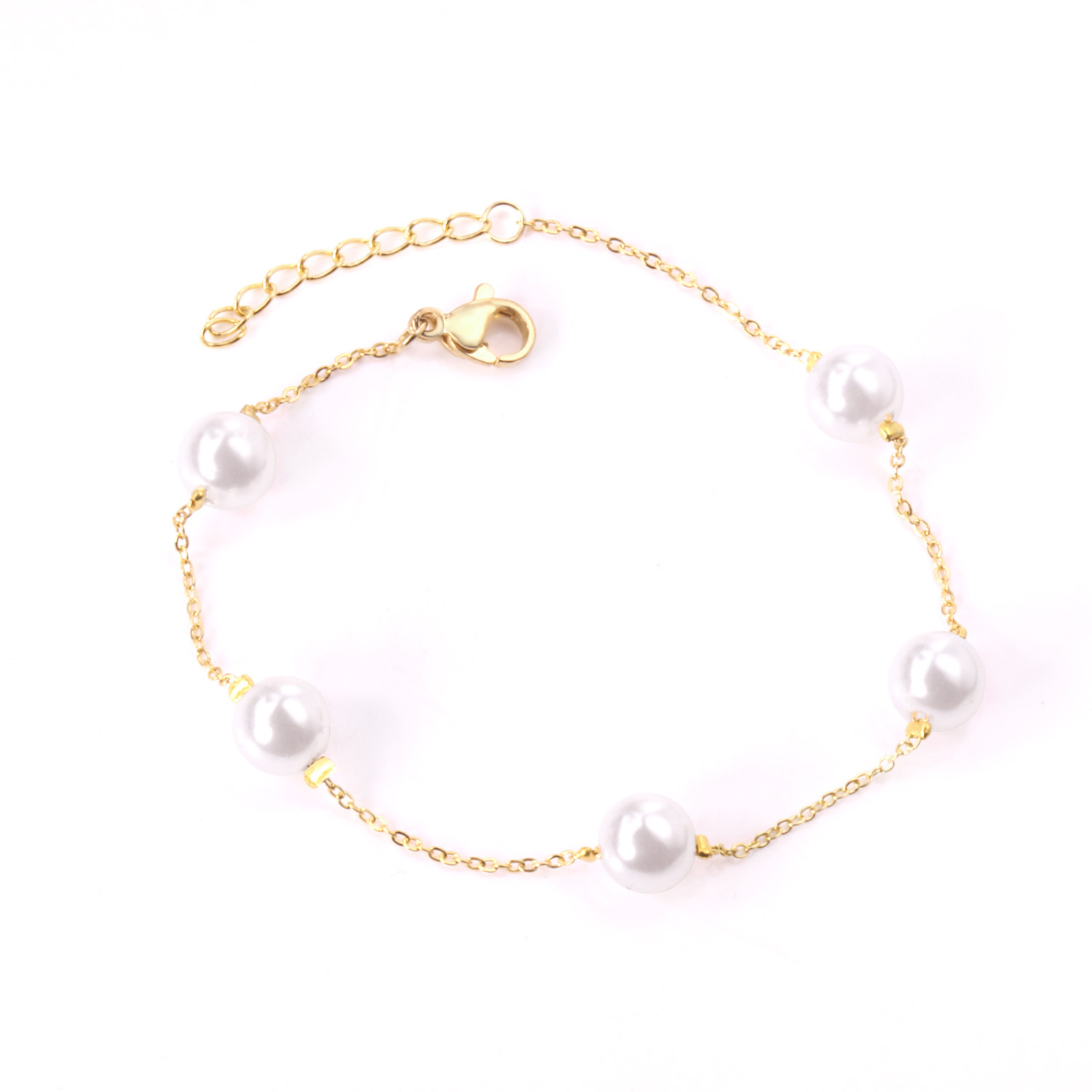 French-style Elegant Pearl Bracelet, 18K Gold, Elegant And Fashionable For Women