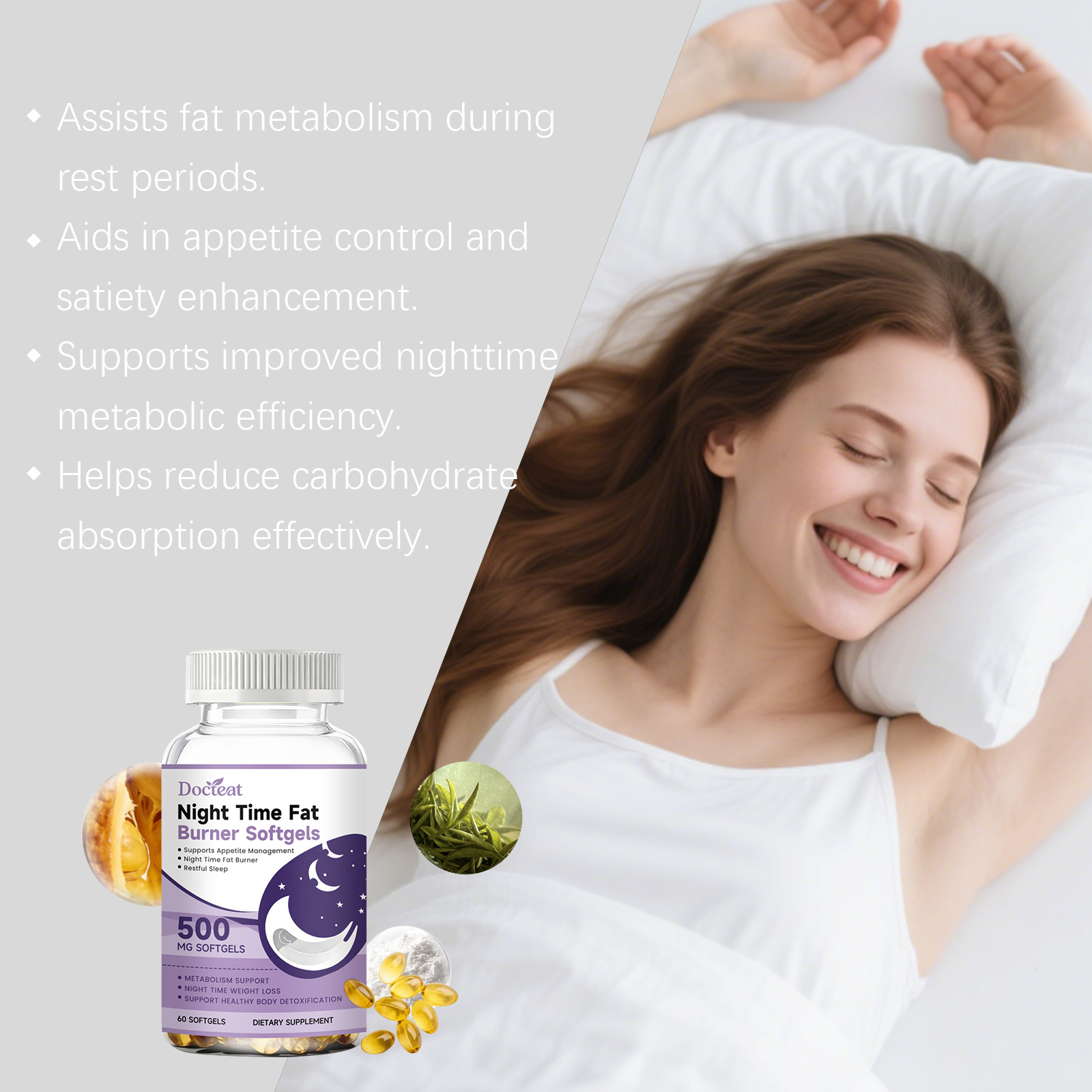 Sleep-Enhancing Fat-Burning Body-Controlling Capsules
