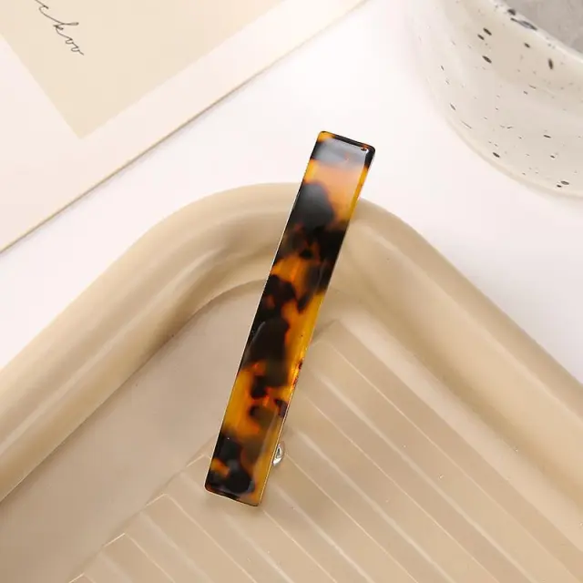 Simple Half Tie Hairpin Small Size Spring Deep Leopard Print - Shop at LoveMi