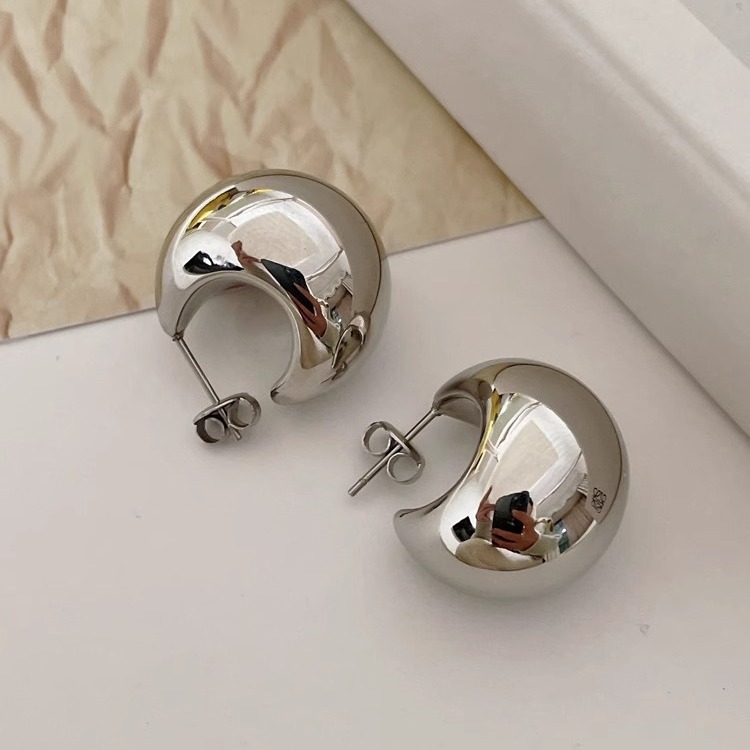 Premium Geometric Metal Water Drop Earrings for Women