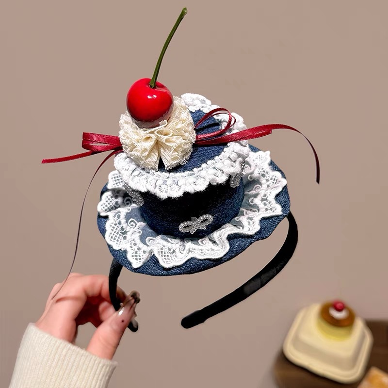 Cherry Cake Lace Hair Clip