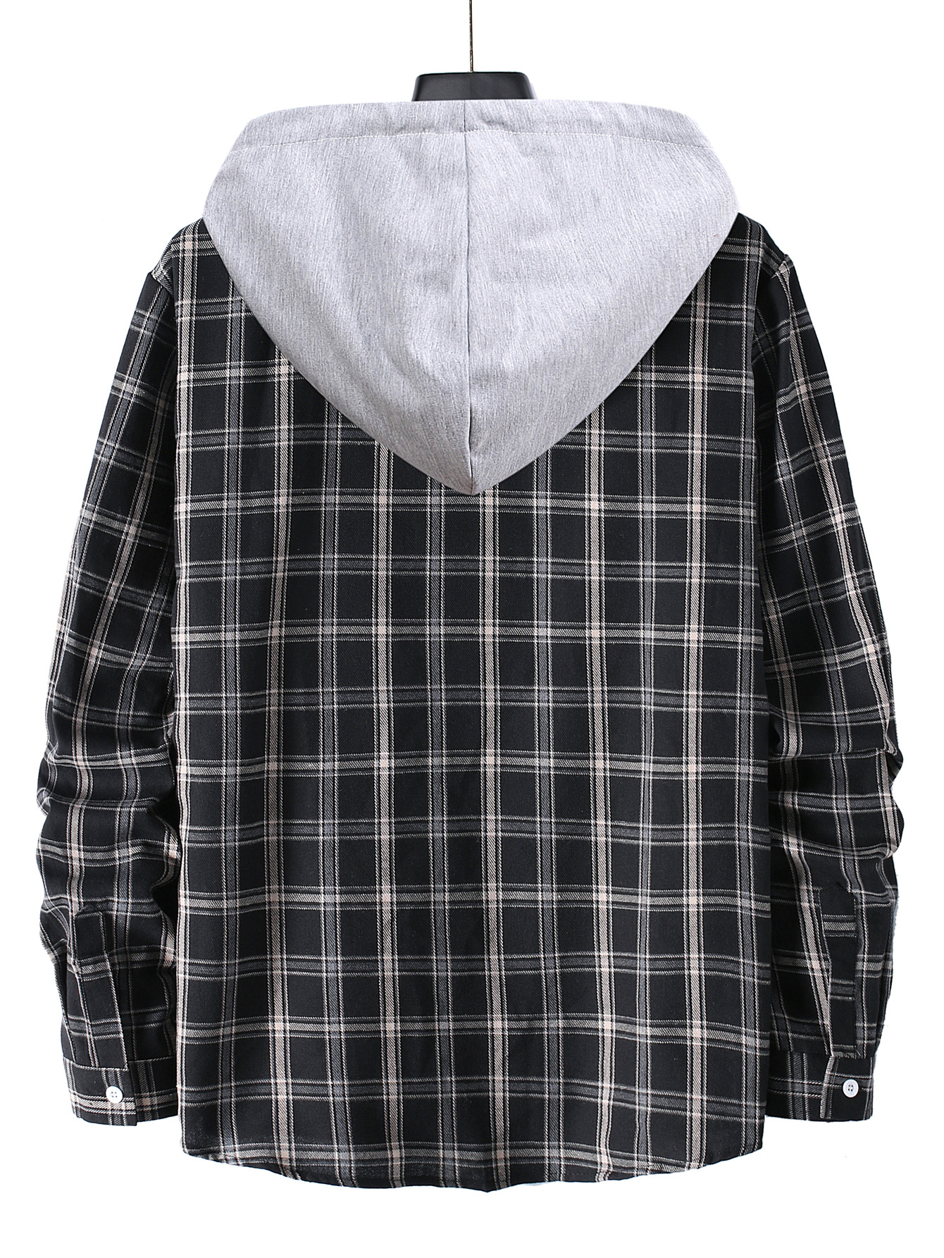 Title 12, New Mens Hooded Plaid Long Sleeve Shirt. Comfo...