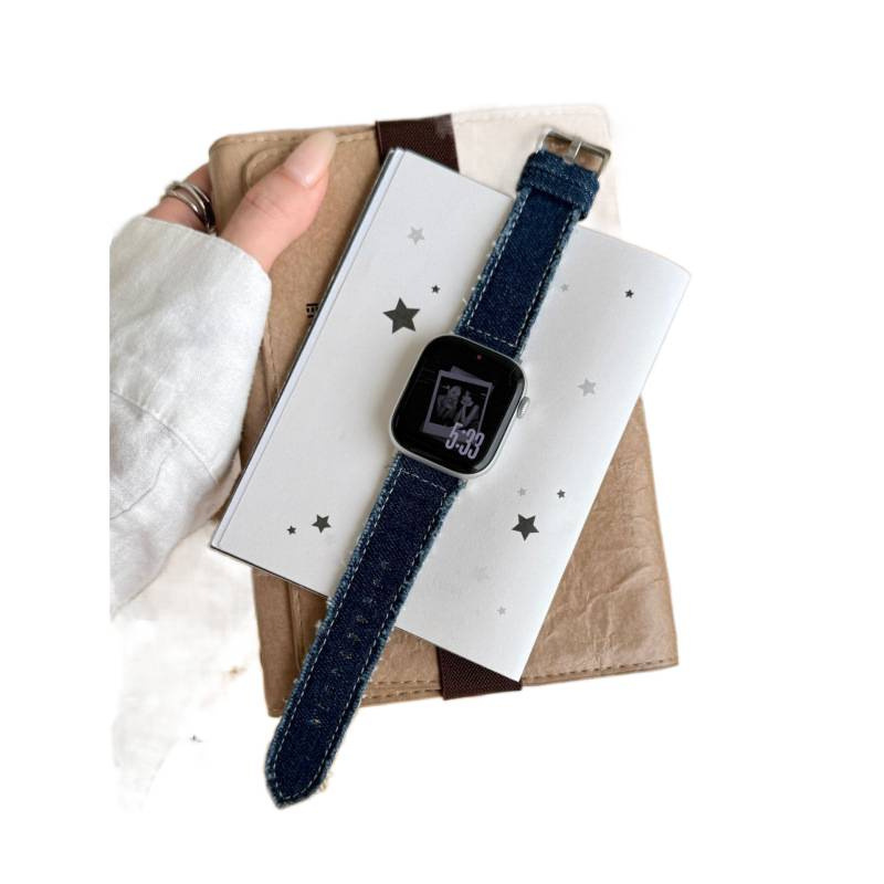 Fashionable Denim Leather Watch Strap