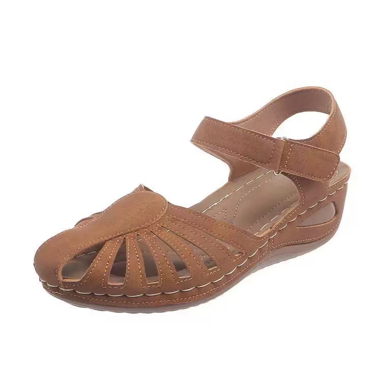 Wedge Sandals with Velcro Strap, picture 2 of 6