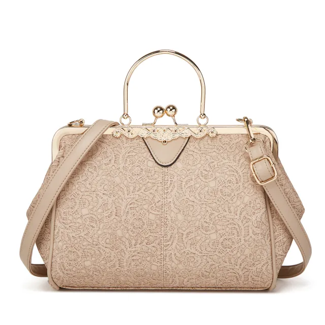 Crossbody Bag Women's Lace Large Capacity Handbag Khaki - Shop at LoveMi