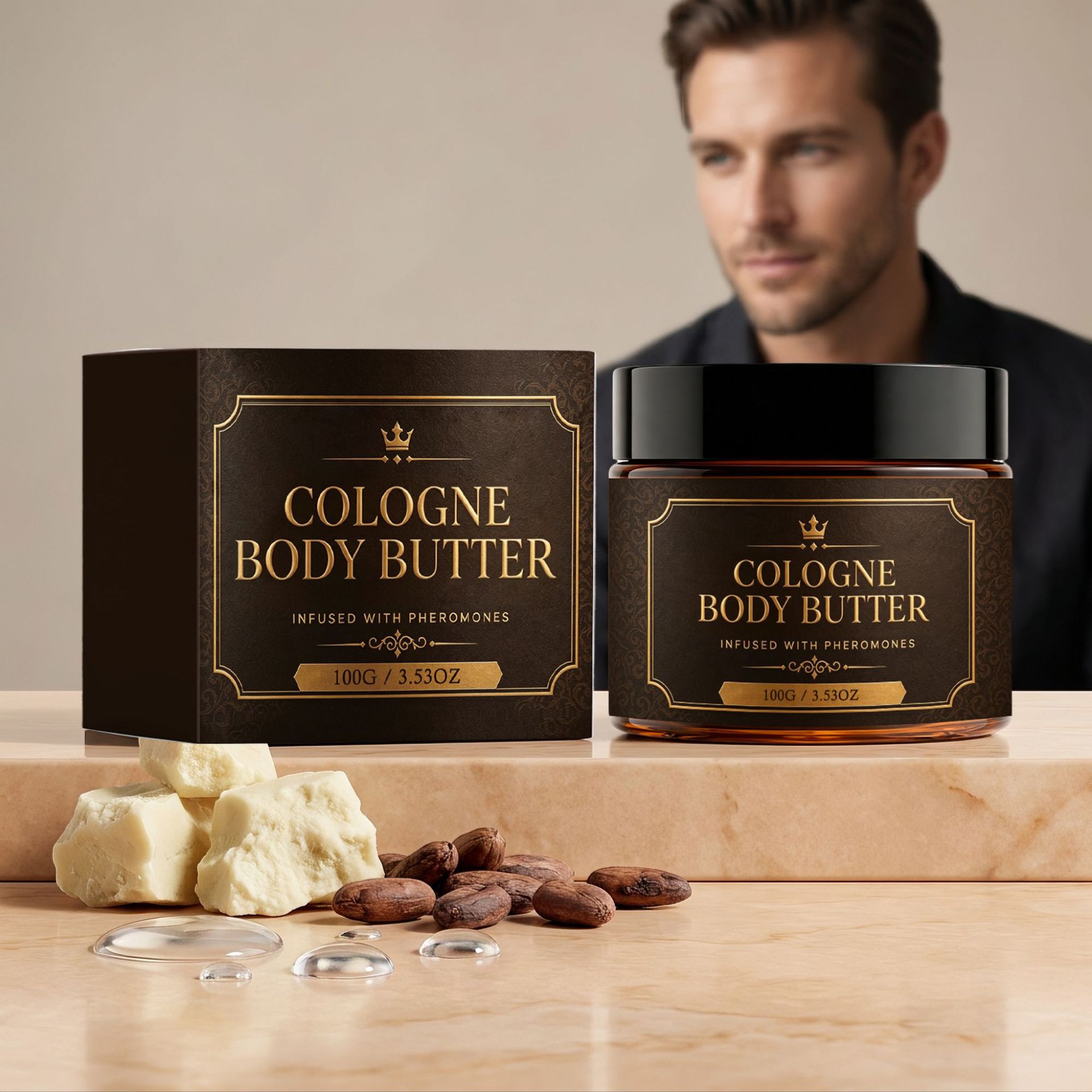 Loțiune hidratantă pentru corp cu parfum natural, pentru bărbați